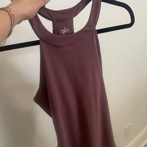 ALO Yoga Dusty Purple Ribbed Tank